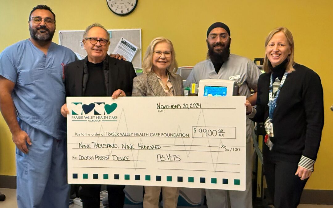 Abbotsford Regional Hospital Receives Generous Donation from TB Vets Enhancing Respiratory Care